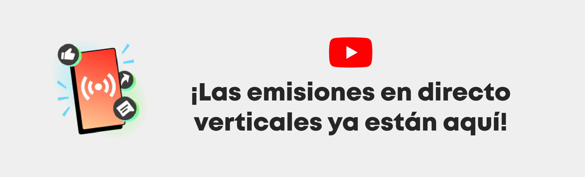 Llegan las emisiones en directo verticales a Youtube